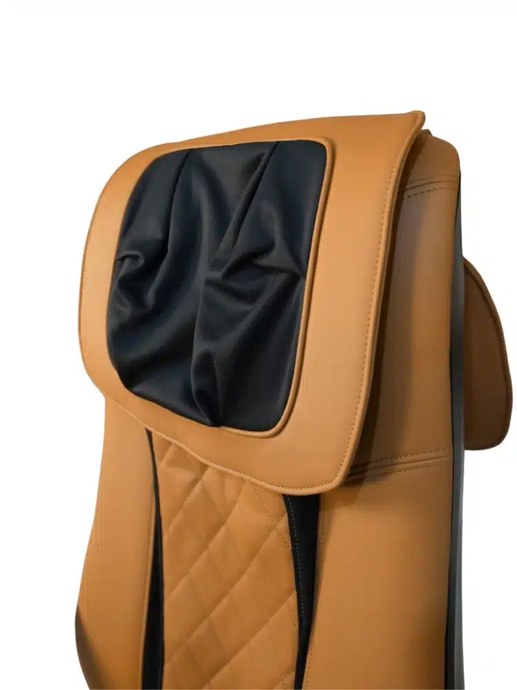 Close-up of the Serenity Chair headrest with its protective cover